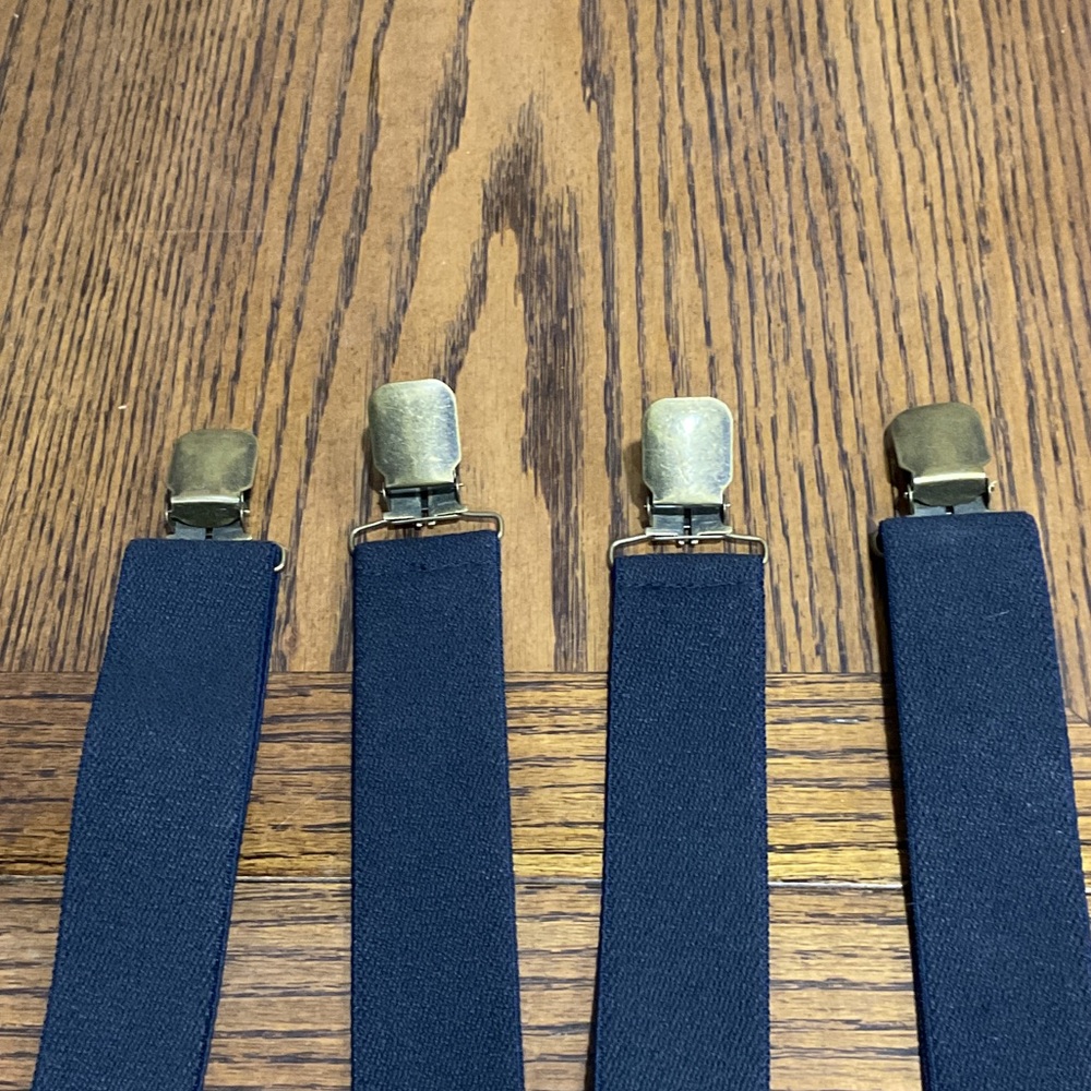 Dickies navy blue Suspenders with Brown Accent - Picture 3 of 7